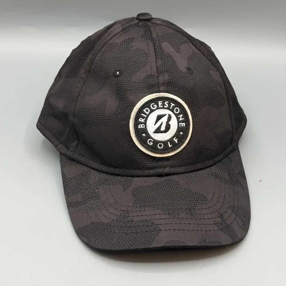 Bridgestone Golf Hat Cap Black Camo Snapback OSFA Adjustable